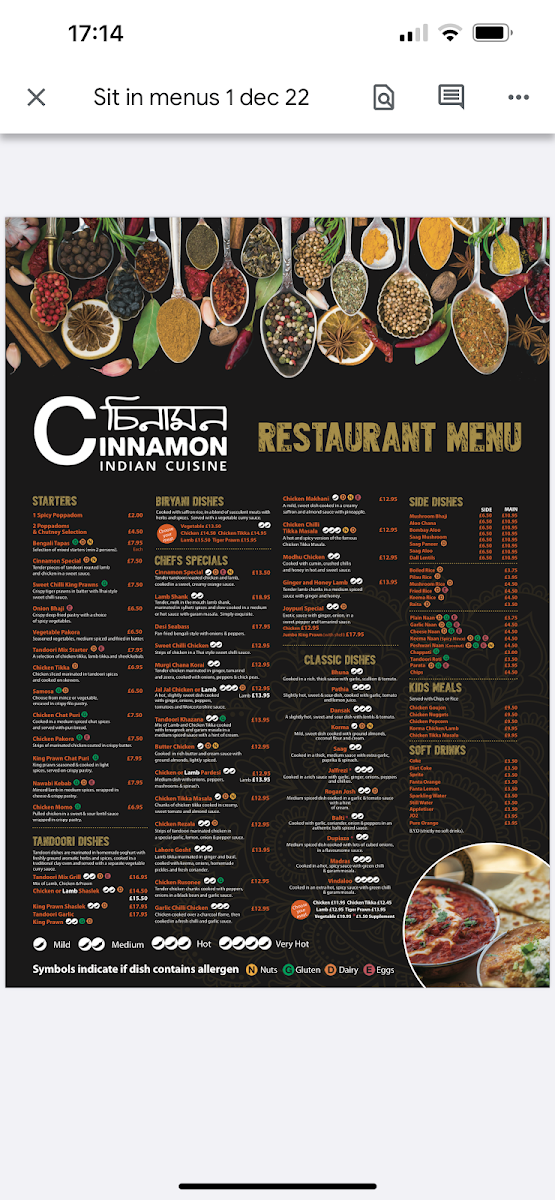 Menu Cinnamon Indian Cuisine-2
